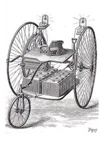 Una replica perfetta della prima auto elettrica costruita nel 1880